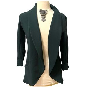 Lemon Tart Green Knit Blazer Jacket Size Small New